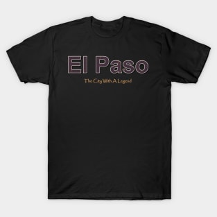 El Paso Grunge Text T-Shirt